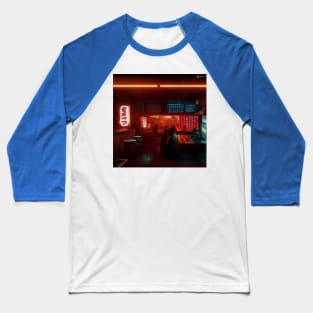 Cyberpunk Tokyo Ramen Shop Baseball T-Shirt